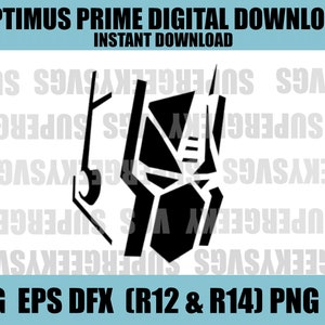 Optimus Prime SVG Autobots Cricut Cut File 80s Cartoons for Silhouette Gaming PNG for Crafting
