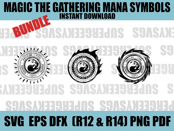 MTG SVG Magic the Gathering Cricut Bundle MTG Mana Magic the