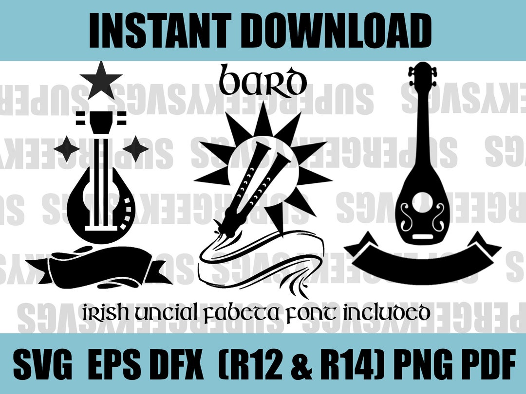 Dungeons and Dragons Player Class SVG Bard Dungeon and Dragon Cricut ...