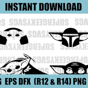 Grogu, The Child, Mandalorian, Star Wars, SVG Cricut, Cut File, Vector