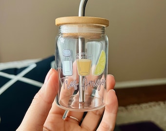 Cute shot glass, birthday shot glass, shot glass favors, bachelor party favors, best friends gift idea mini glass can, friends shot glass