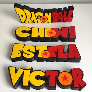 Letrero personalizado con nombre Dragon Ball - personalized sign with name