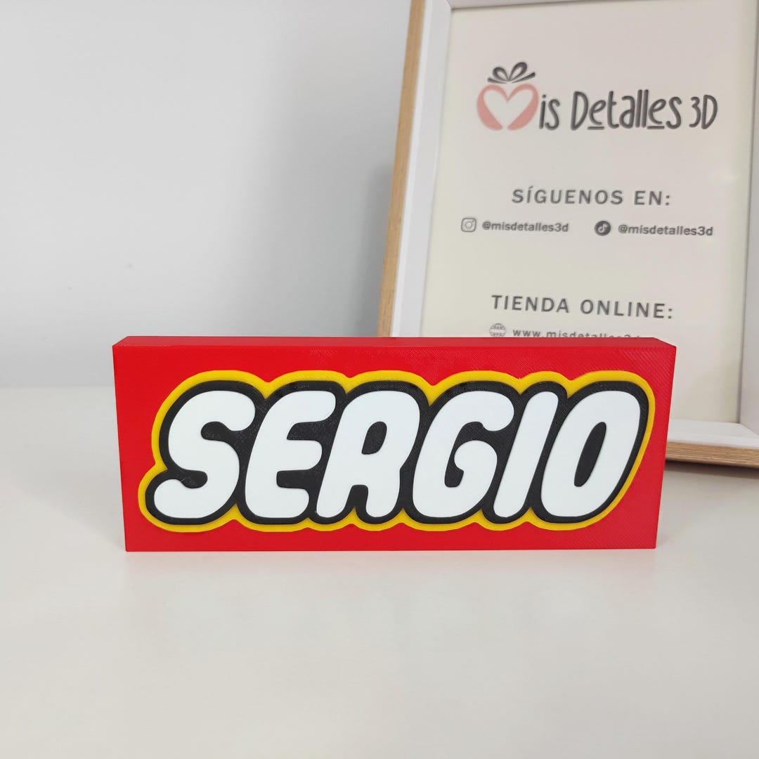 Personalized Lego Sign With Name - 3D Printing / Lego Blocks Logo ...