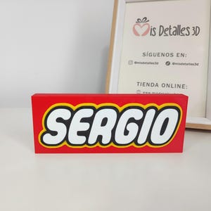 Personalized Lego Name Sign - 3D Printing / Lego Blocks Logo / Personalized Sign with Name