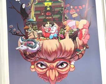 Póster de Studio Ghibli El viaje de Chihiro Fanart