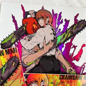 Holo Chainsaw Devil Sticker / Anime Car Sticker / Waterproof Anime Decal