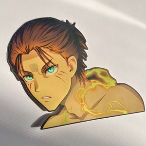 Holo fighter Sticker / Holographic Anime Sticker / Waterproof Anime Decal