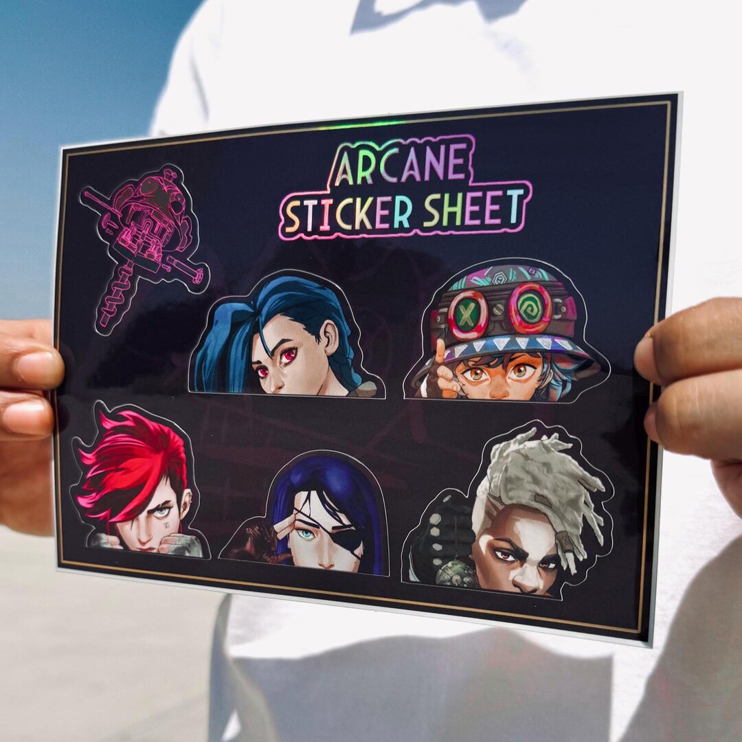 Arcane Sticker Sheet / Jinx Sticker / League of Legends / Vander Isha ...