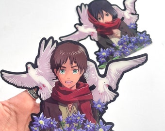 2 in one! Eremika / 3D Anime Love Couple Sticker / Lenticular Anime Sticker / Waterproof Anime Decal / Anime Motion Sticker