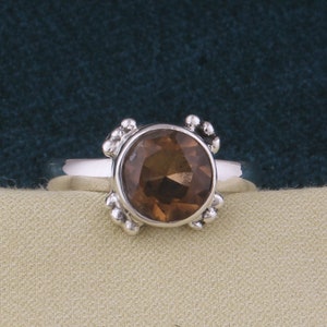 Amazing Smoky Quartz Rings-Cut Gemstone Rings-Smoky Ring-Smoky Ring-925 Sterling Solid Silver Ring-Handmade Ring-Anniversary Rings Gift Idea