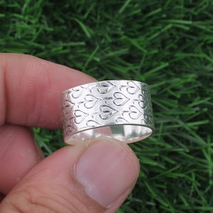 Silver Engraved Band Ring, Fidget Ring, 925 Sterling Silver Ring For Women, Silver Band Ring, Band Ring, Wedding Band, Unisex RingCYBER 2025