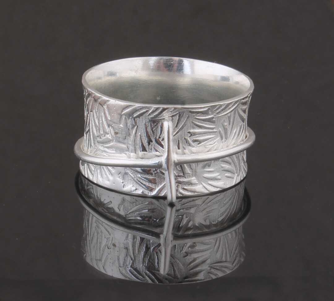 Sterling Silver Spinner Ring: Handmade Meditation Fidget Ring - Etsy