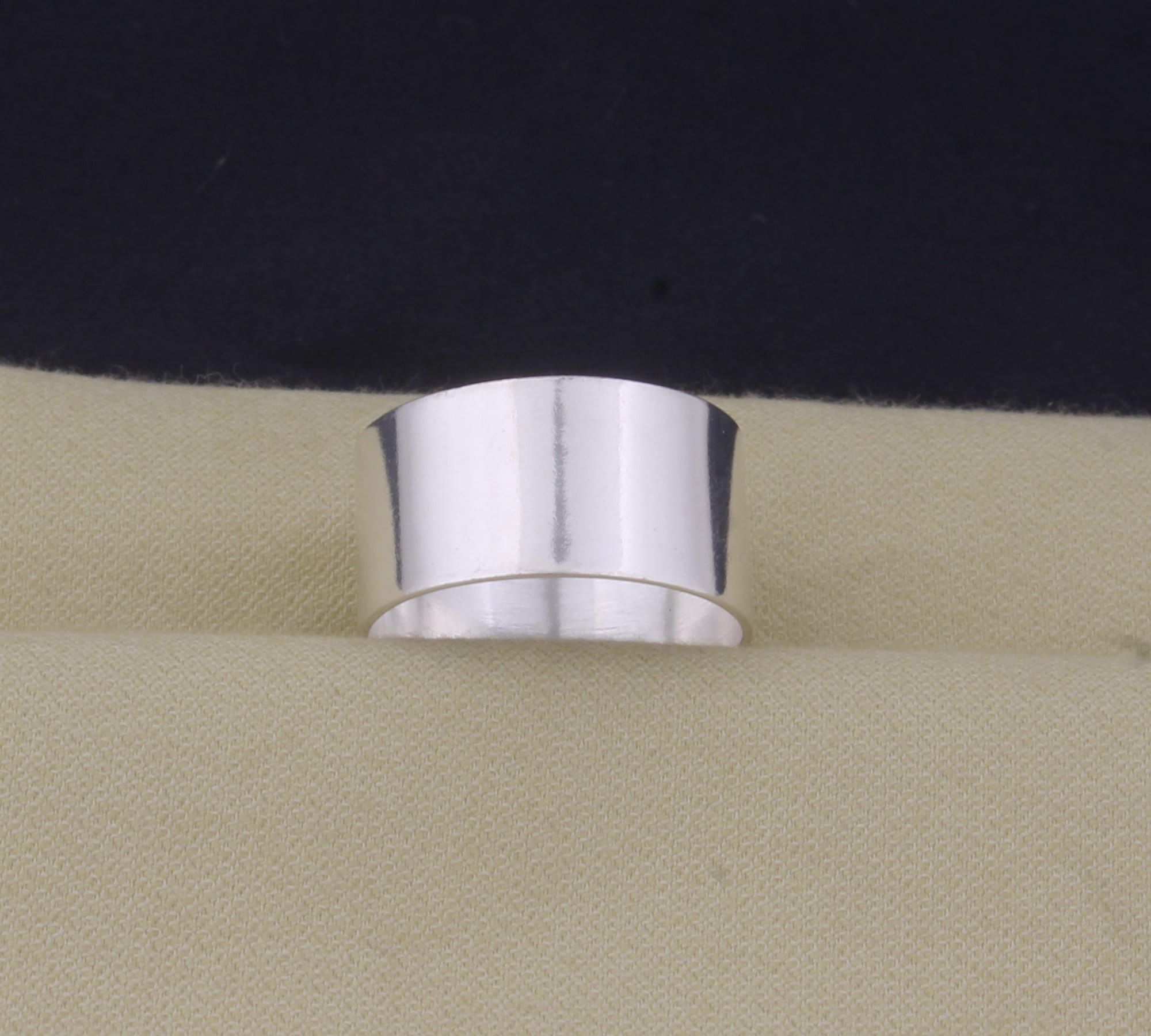 925 Sterling Silver Wide Band Ring: Minimalist Bohemian Jewelry - Etsy