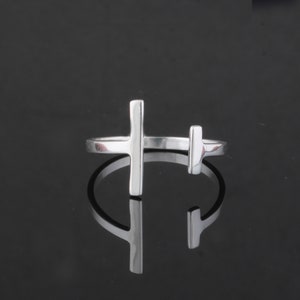 Adjustable 925 Sterling Silver Ring: Minimalist Open Band