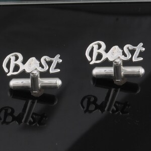 Personalized Sterling Silver Name Cufflinks: Custom Initial Accessories