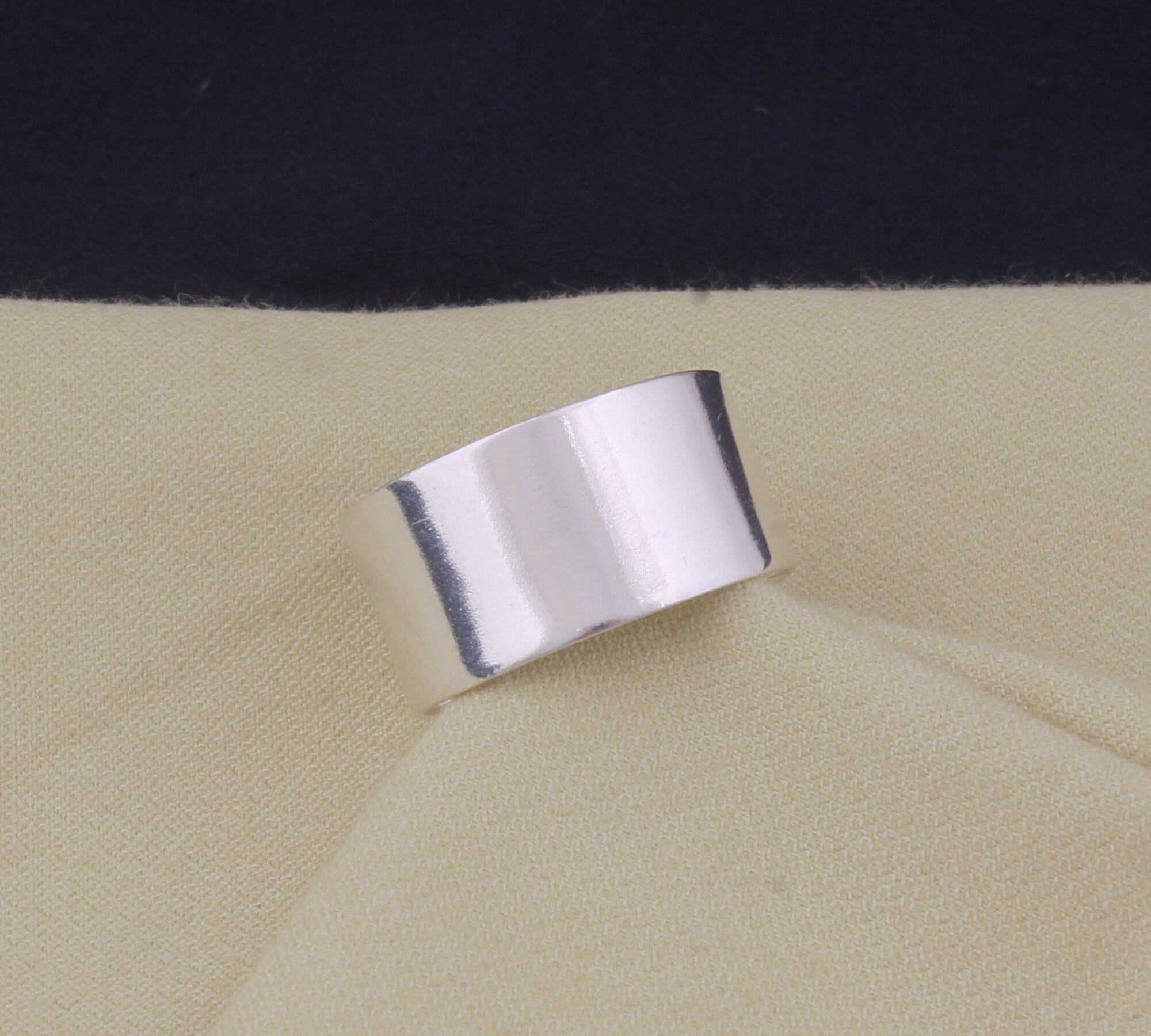 925 Sterling Silver Wide Band Ring: Minimalist Bohemian Jewelry - Etsy