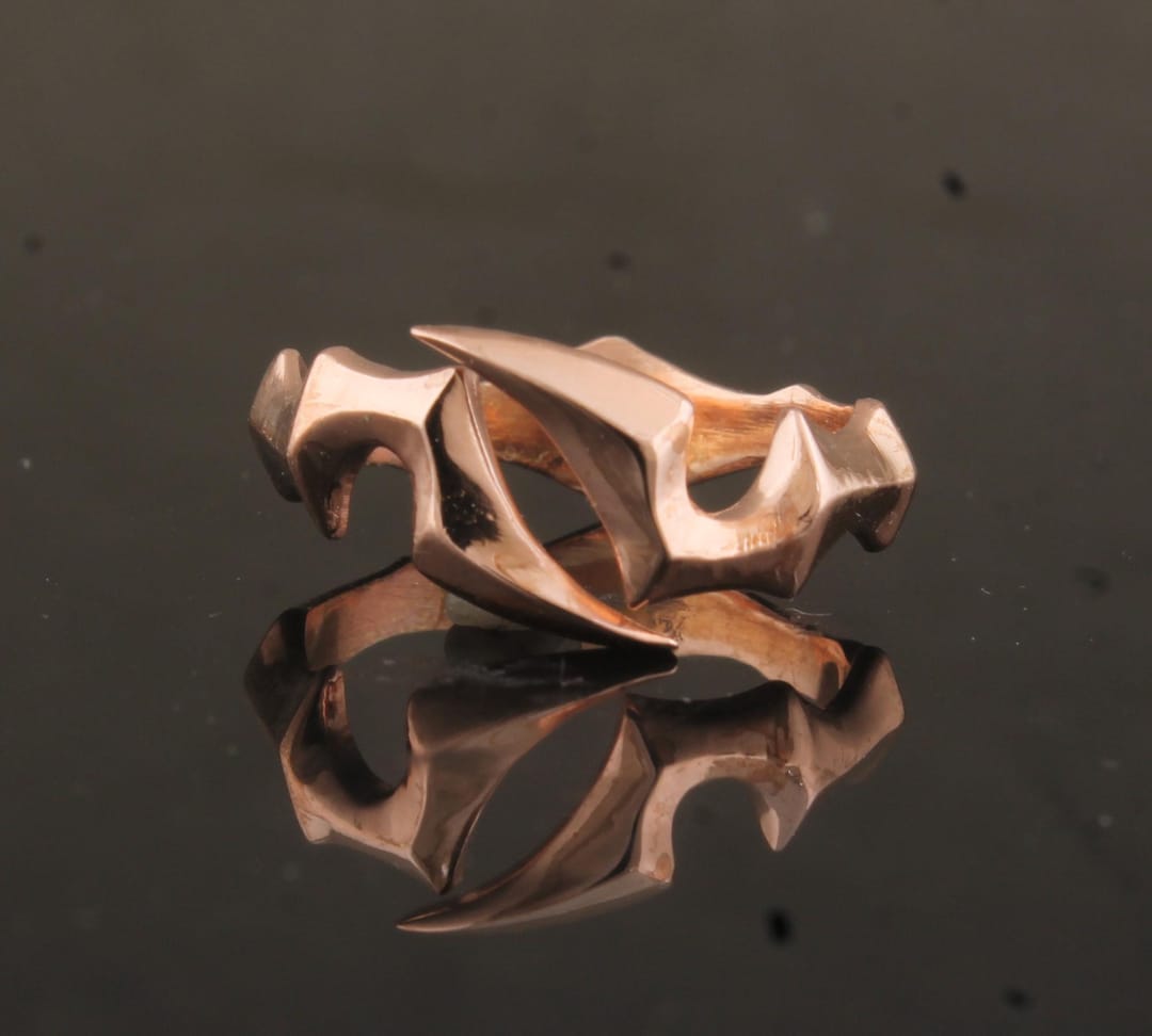 Adjustable Copper Flame Ring - Rose Gold Party Ring for Men - Etsy Canada
