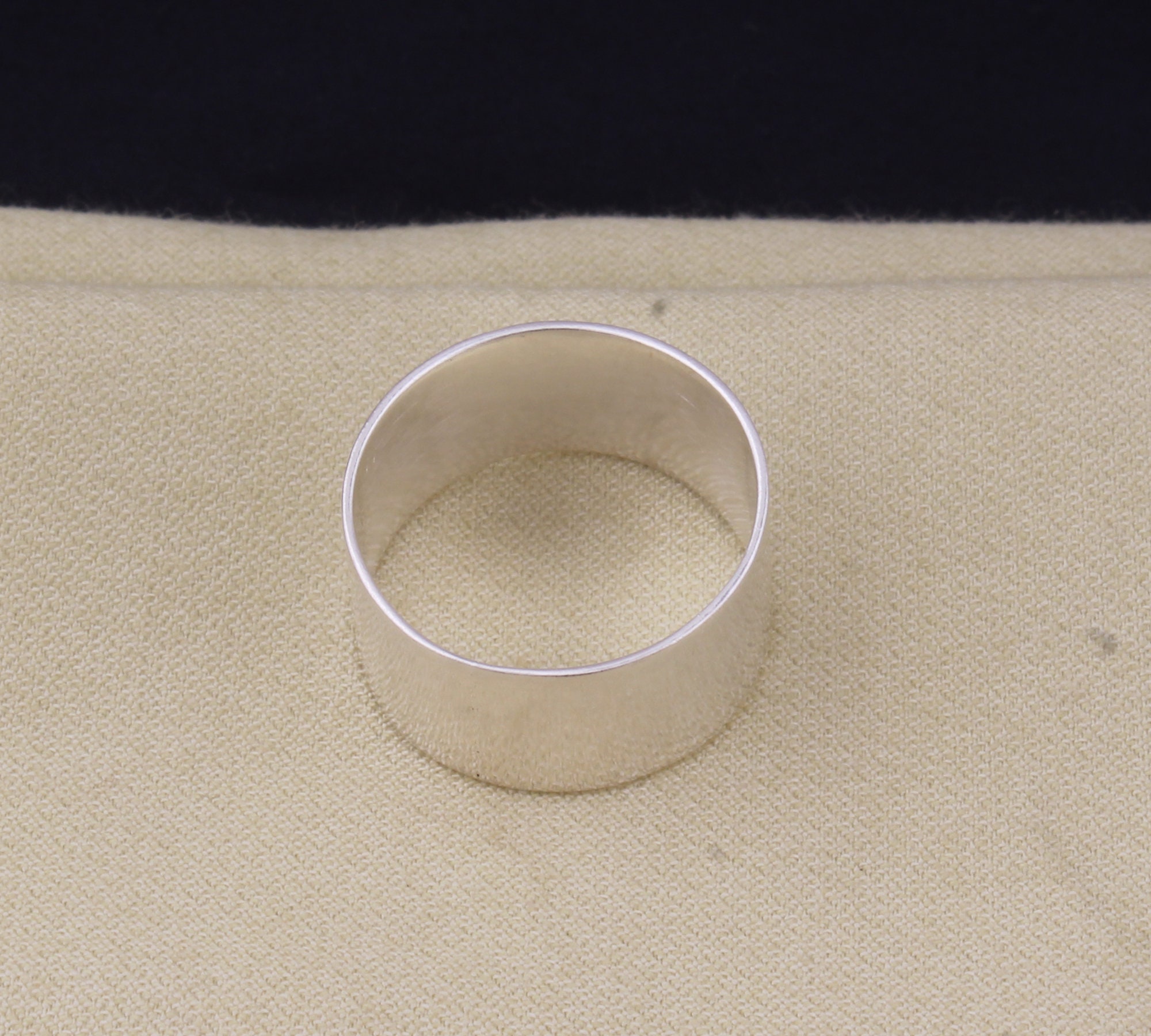 925 Sterling Silver Wide Band Ring: Minimalist Bohemian Jewelry - Etsy
