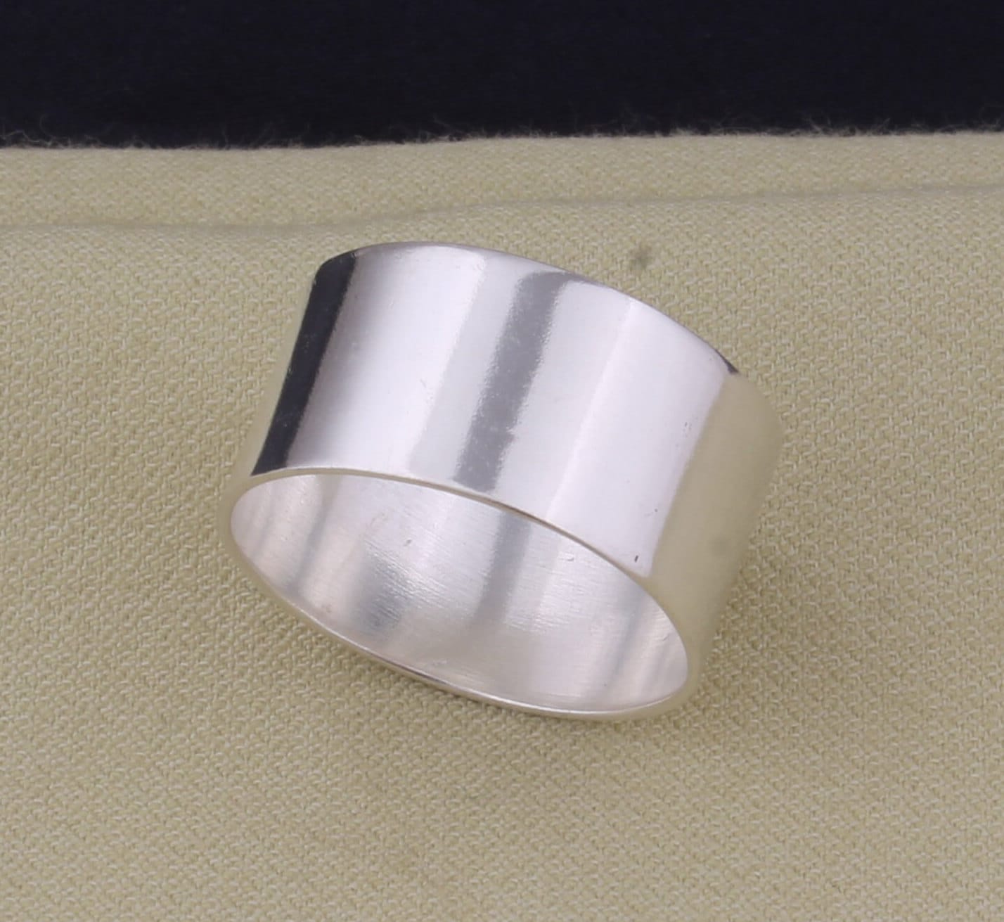 925 Sterling Silver Wide Band Ring: Minimalist Bohemian Jewelry - Etsy