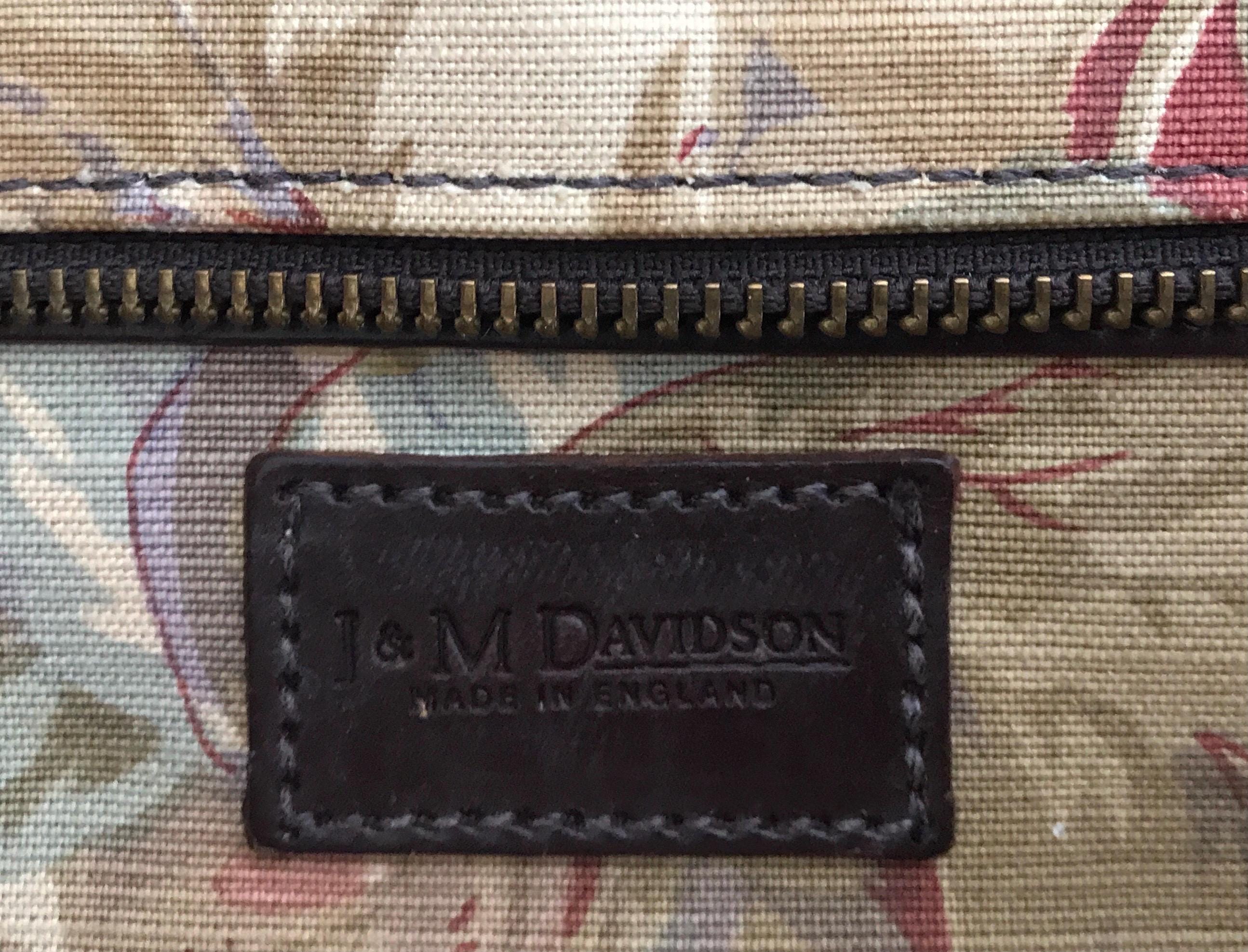 J & M DAVIDSON Vintage Floral Canvas and Leather Tote Bag - Etsy