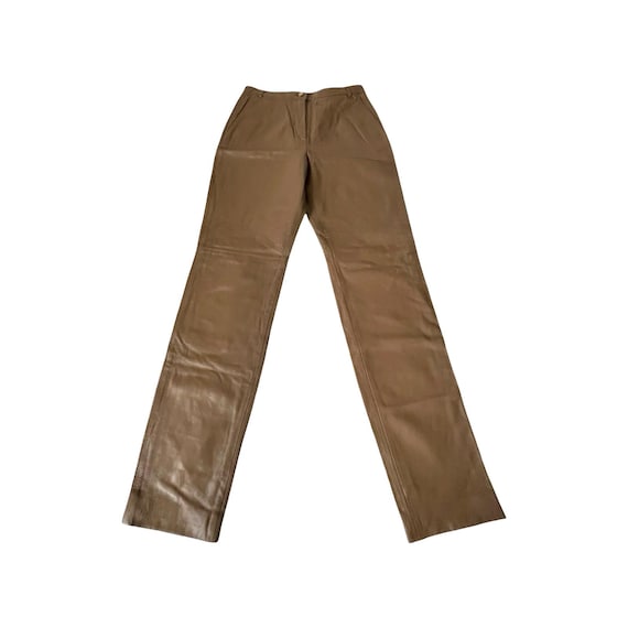 Cerruti 1881, Cerruti 1881 True Vintage 1980’s Brown Leather Ladies Trousers