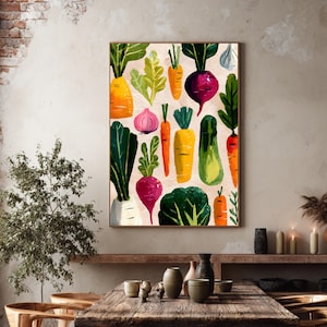 Dopamine decor poster met groenten.