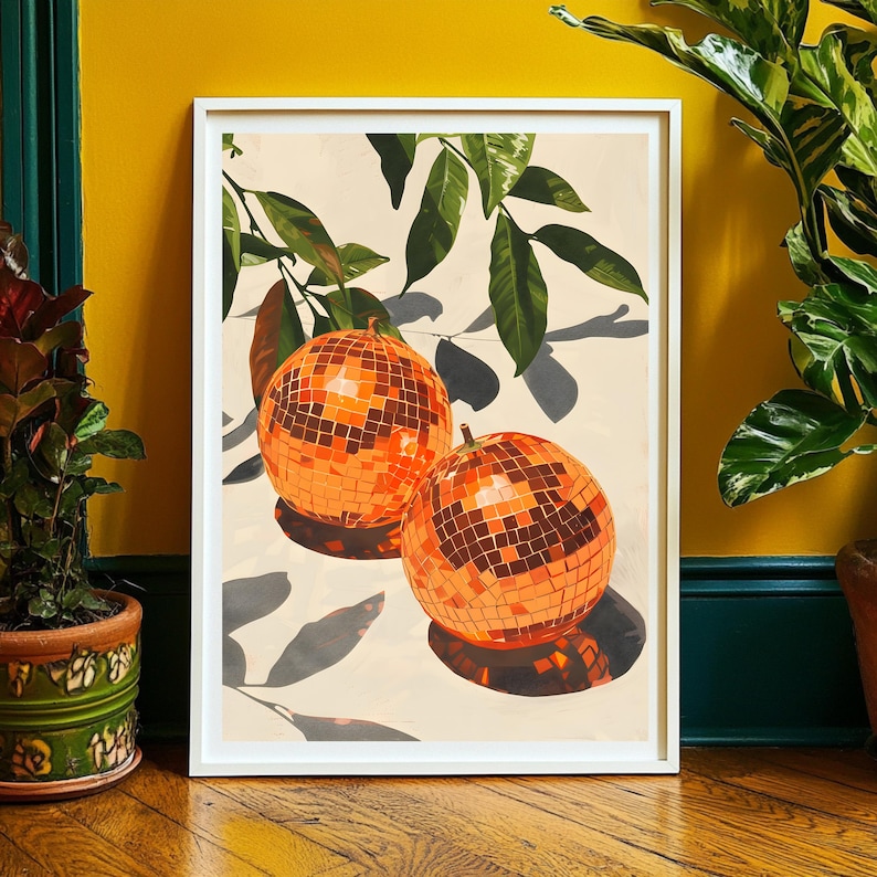 Warm and joyful interior poster with vintage soul
