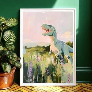 Kitschy wall art with a pop of bold, happy colors