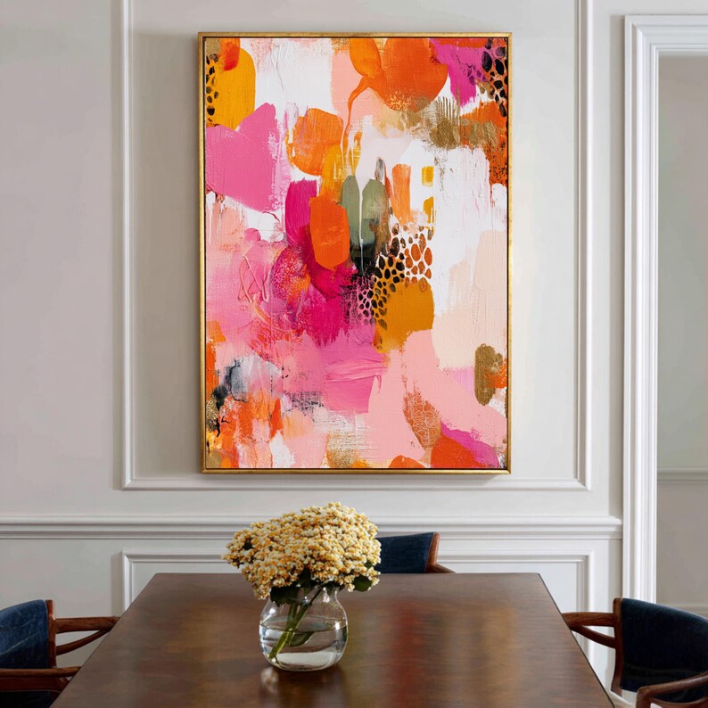 Trendy kleurrijke kunstprint voor modern interieur.