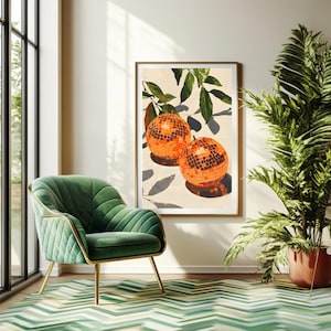 Eye-catching wall art in colorful boho and kitsch style