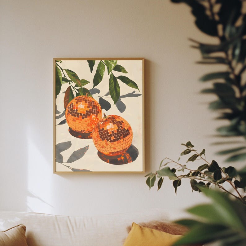 Vibrant dopamine decor poster full of joyful color contrasts