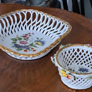 Openwork Romanian vintage bowls for trinkets.