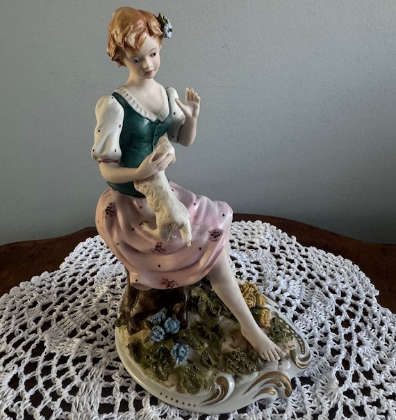 カポディモンテ 置物 カントリー アメリカン ビンテージ フィギュア