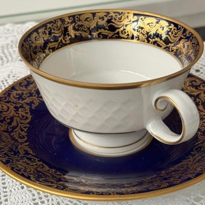 Cobalt tea set Reichenbach GDR Germany.