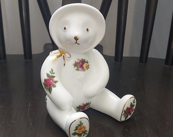 Royal Albert Old Country Roses Teddy Bear Paperweight