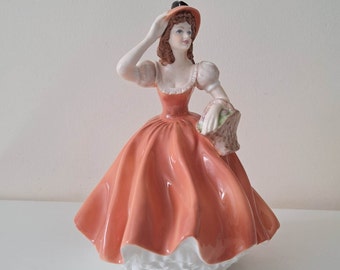 COALPORT 人形 RARE Coalport lady figurine, small Party Time figurine, hand