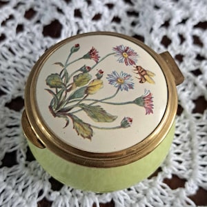 Vintage Staffordshire porcelain pill box.