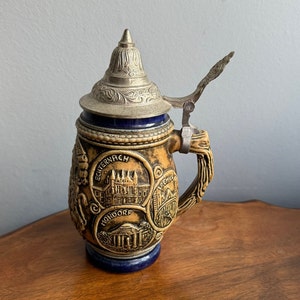 German vintage ceramic beer mug.
