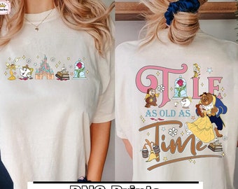 Beauty And The Beast Png Sublimation Design, Tale As Old As Time Png, Disneyland Princess Belle, Retro Belle Princess, Instant Download