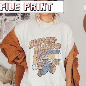 Retro Super Mario Bros Since 85 PNG, Vintage Super Mario And Luigi Tee Mario Instant Download, Mario Bros Vacation Trip