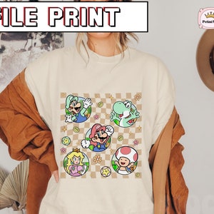 Mario & Friend Party, Mario Game Cute Vintage, Super Mario PNG, Mario Car Games, Kart Friends, Super Mario Birthday