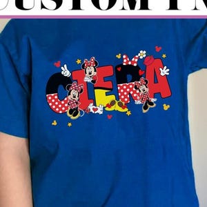 Descarga de Minnie Mouse con nombre personalizado (Png), Minnie Mouse (Png), nombre personalizado Disneyland, cumpleaños personalizado para niños