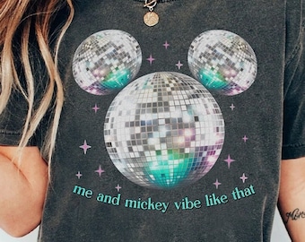 Yo y Mickey Vibe como ese Png / Mouse Disco Ball Png / Mickey Mouse Clipart / Disneyland Mickey / Mickey Png Diseño de sublimación