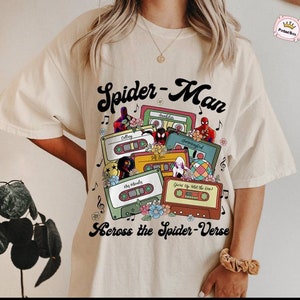 Instant Download, Floral Spider Man Across The Spider Verse with Mixtapes PNG, Miles Morales, Ghost-Spider, Spider Punk, Superhero Spidermen