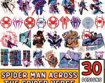 Spiderman PNG Bundle Download,  spiderman across the spider-verse 2023, spiderman png files, baby spiderman vector, Instant Download