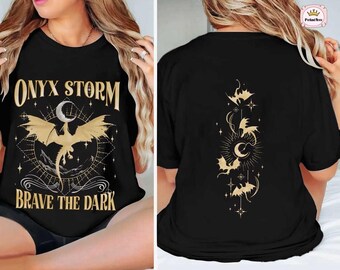 Dragon Rider PNG, Onyx Storm Brave the Dark Design for Shirts, Fly or Die, Fourth Wing Series, Dragon Book Lovers, Onyx Storm Png Download
