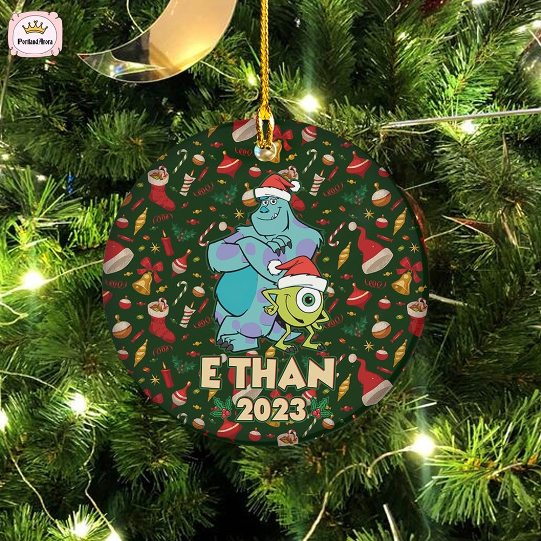 Monster Inc Ornament Mike Wazowski Xmas Ornament Mike and Sully