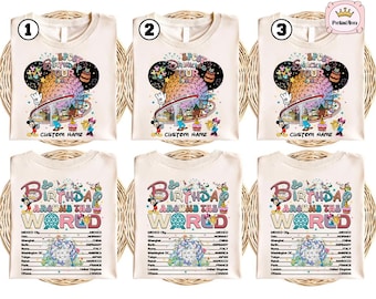 Mickey and Friends Epcot Birthday Tour Png Download, Disneyland Epcot Png, Epcot World Tour 2025, Custom Epcot Birthday Png