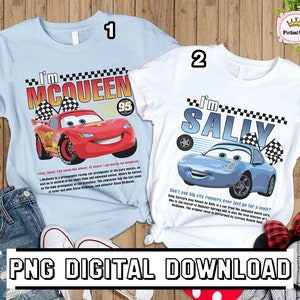 Cars Lightning Mcqueen and Sally Png Bundle, I&#39;m Lightning Sally Cars Png, Cars Movie Clipart, Sally Carrera Png, Lightning Mcqueen Png