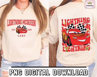 Instant Download | Lightning McQueen Shirt Download | Cars Movie PNG | Racing Cars Digital Download | Lightning McQueen PNG